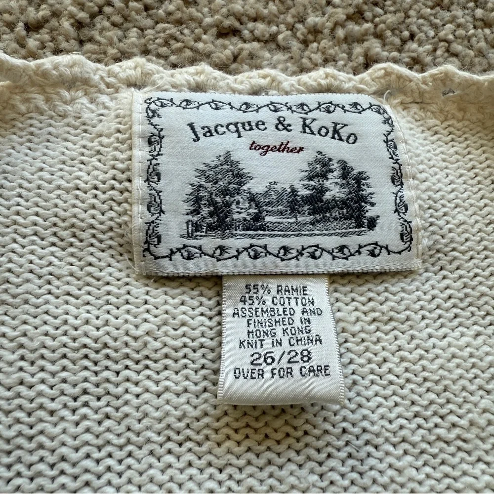 VTG! Jacque & KoKo Women's Floral Embroidered Pullover Sweater Grandmacore 26/28